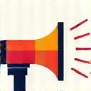 Illustration of a megaphone amplifying sound